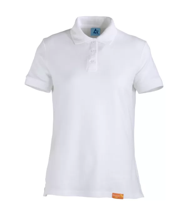 Polera Piqué 80% Algodón Manga Corta Mujer Blanco