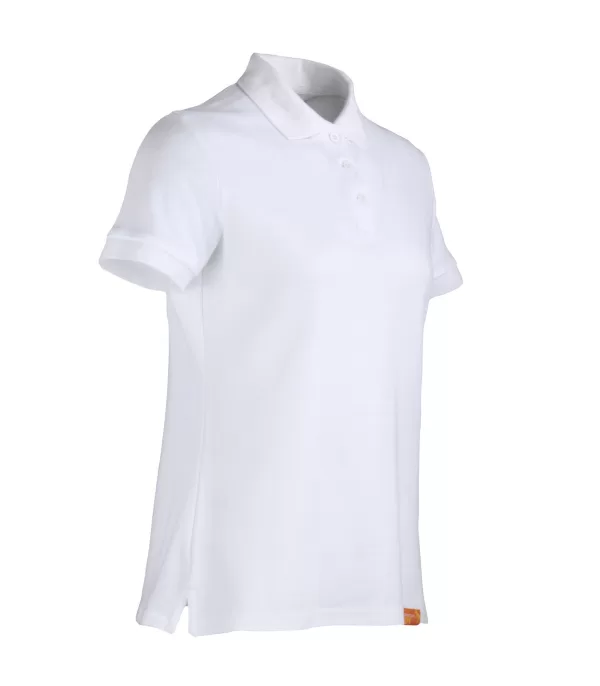 Polera Piqué 80% Algodón Manga Corta Mujer Blanco - Imagen 4